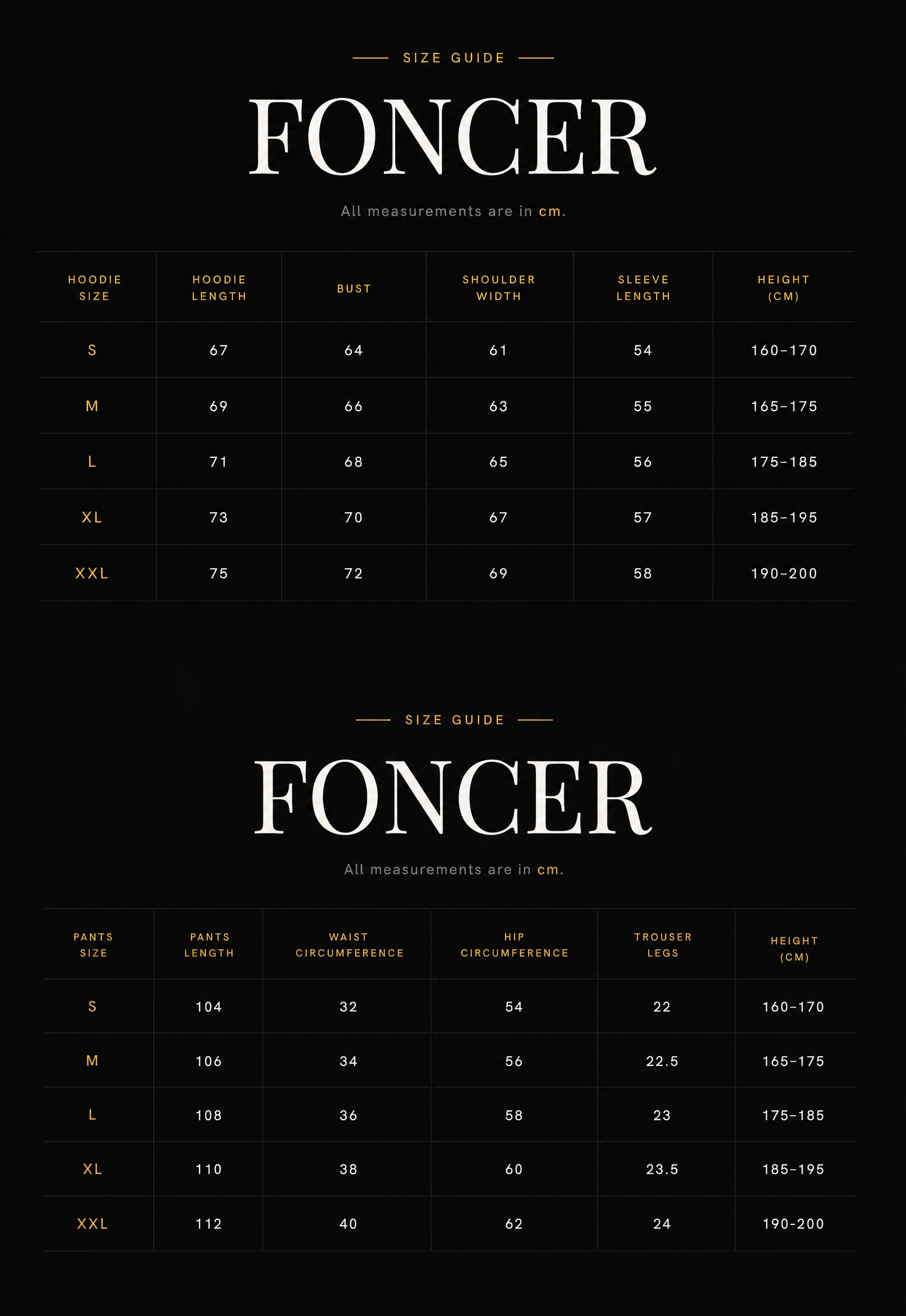 Size guide