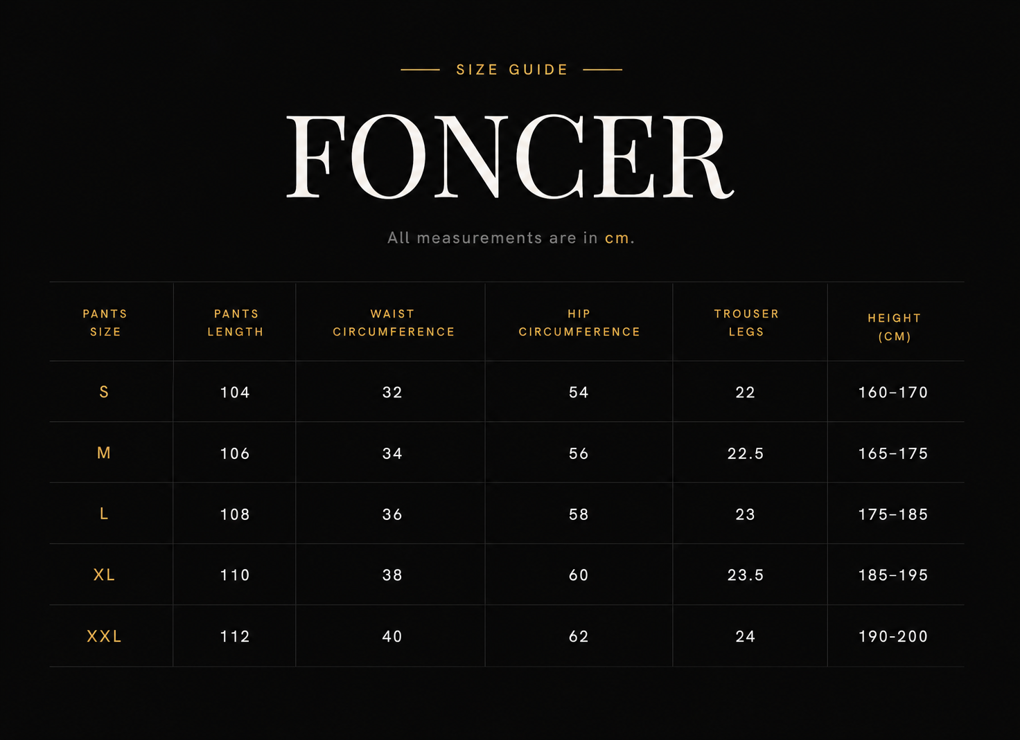 Size guide